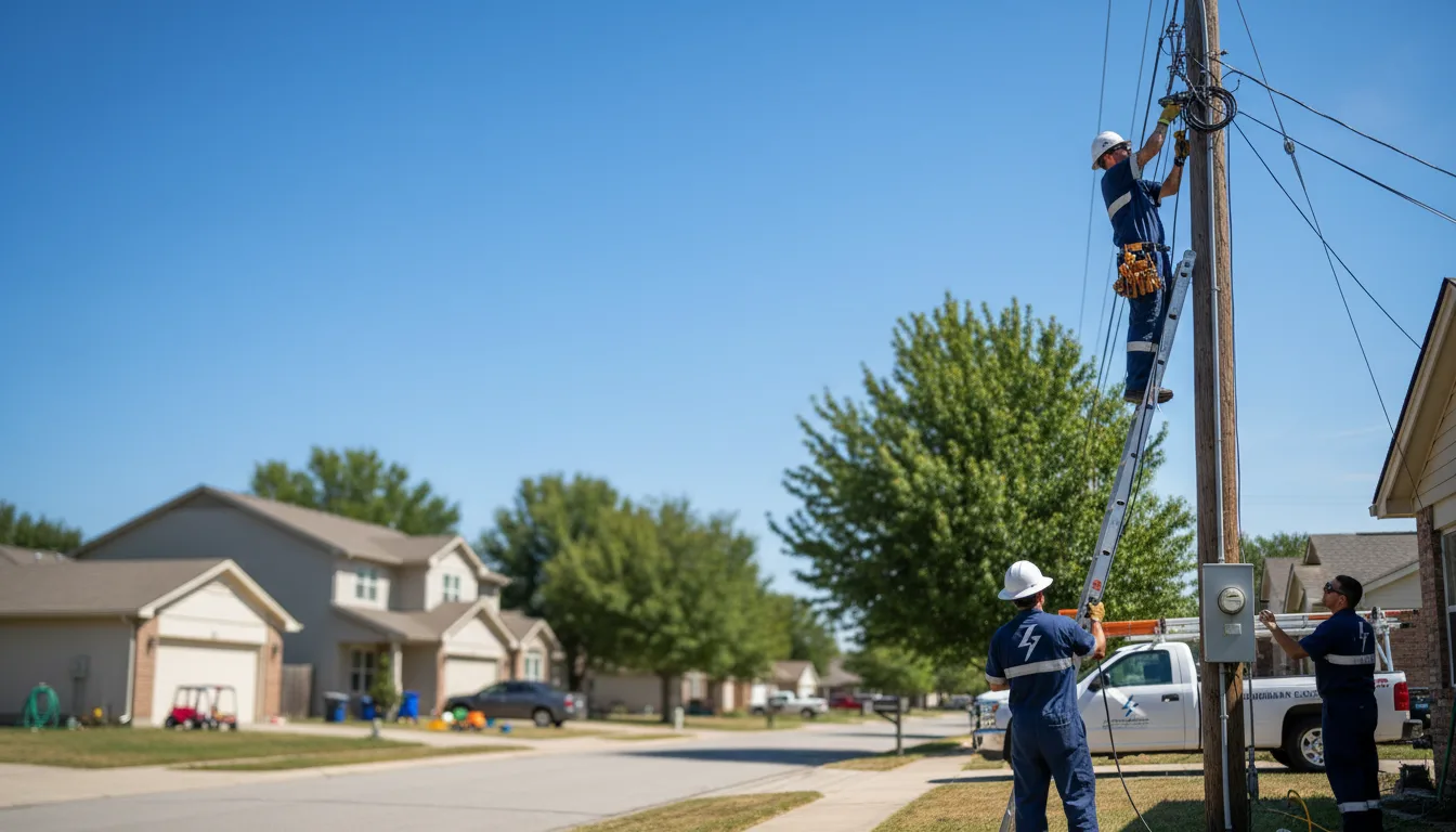 Residential electrician providing installation services in Whitt, TX